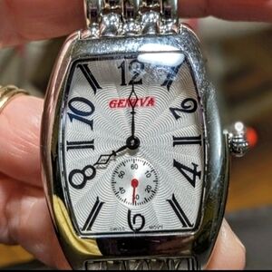 Geneva watch swiss made stainless steel bracelet band estate